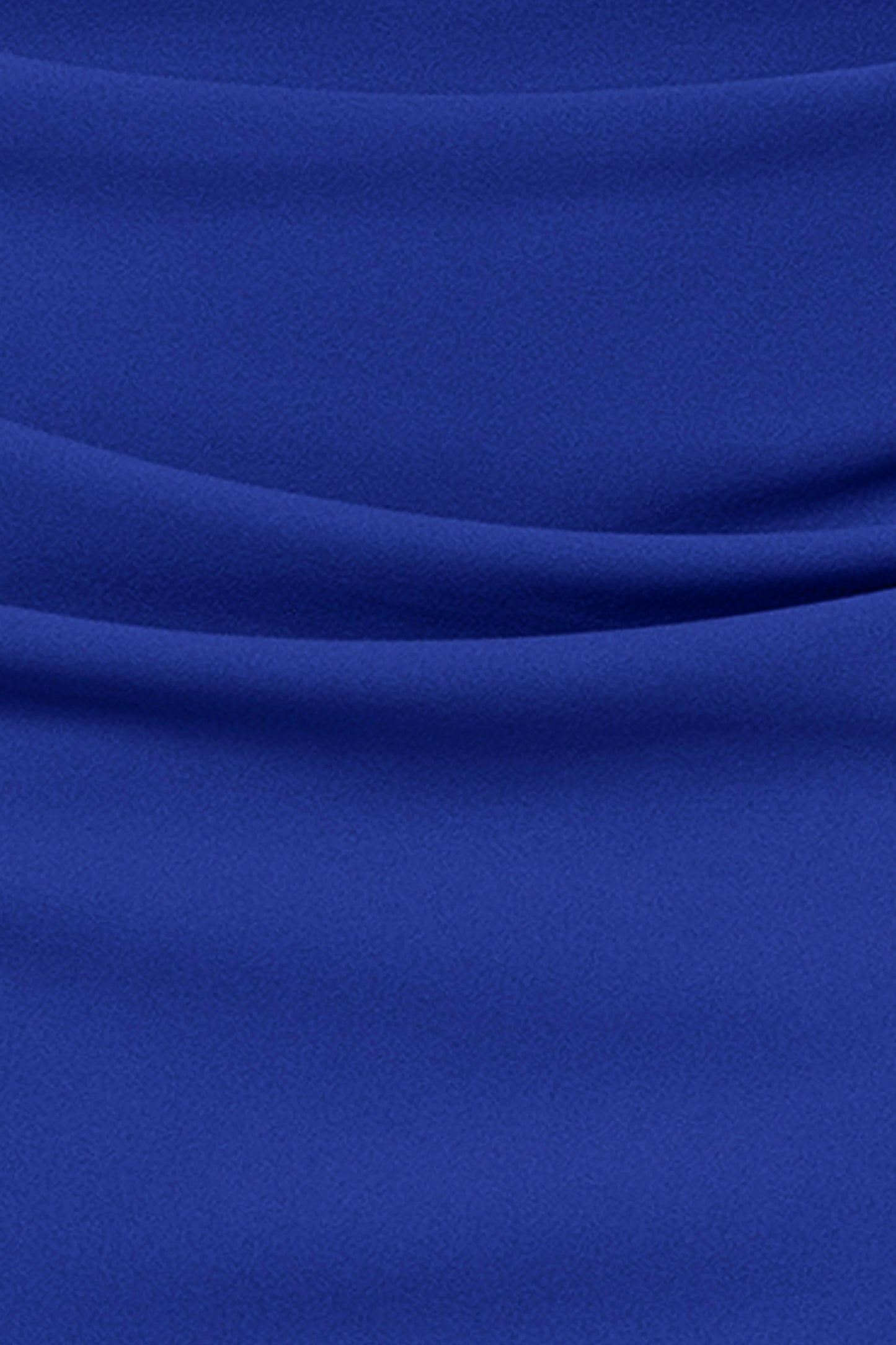 "Belinda" Scuba Crepe Drop Shoulder Satin Banded Neckline Floor Length Dress
