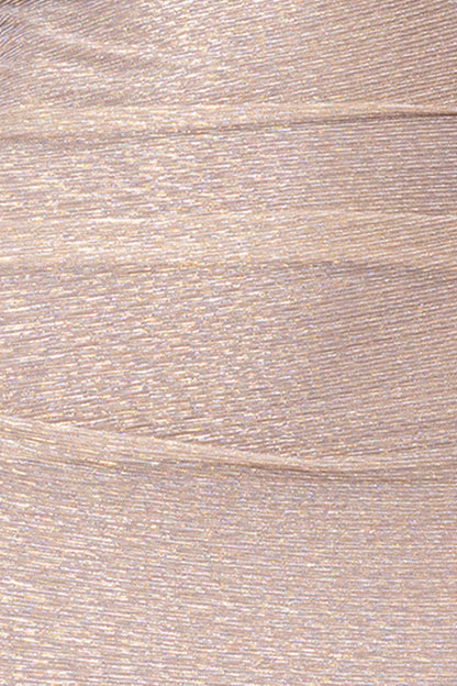 "Celine" Boat Neck Crinkle Gown
