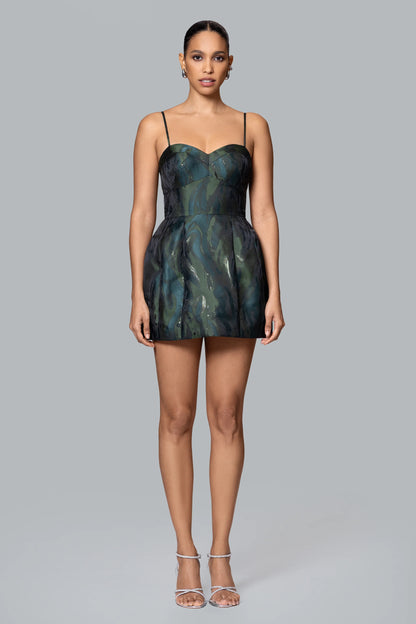 GHRAIL "Charlotte" Jacquard Mini Dress