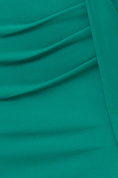 Blondie Nites "Reese" Long Scuba Strapless Ruched Dress