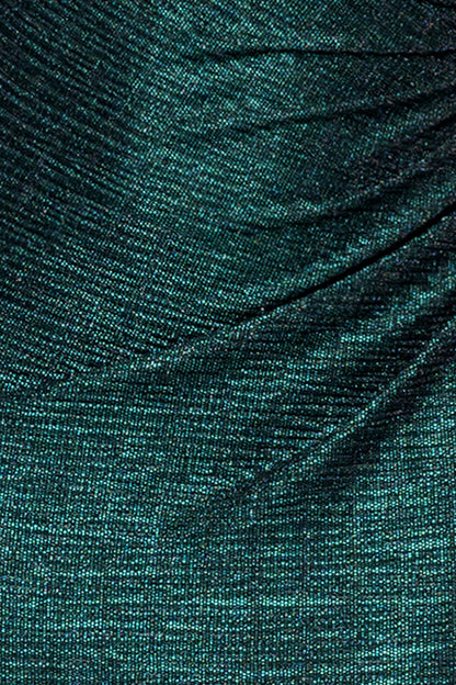 "Jayline" Crinkle Metallic Long Sleeve Floor Length Dress