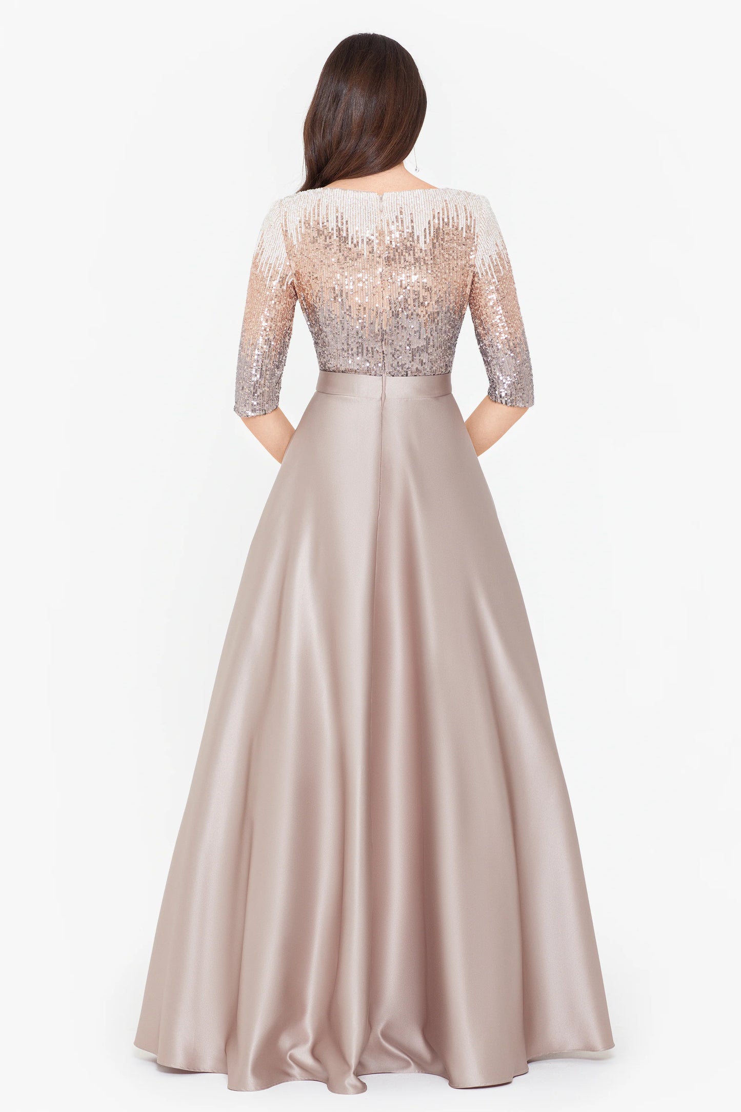 "Quinn" Embellished Sequin Ballgown