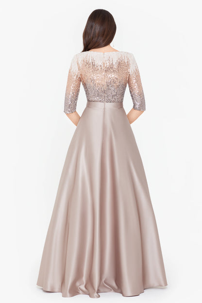 "Quinn" Embellished Sequin Ballgown