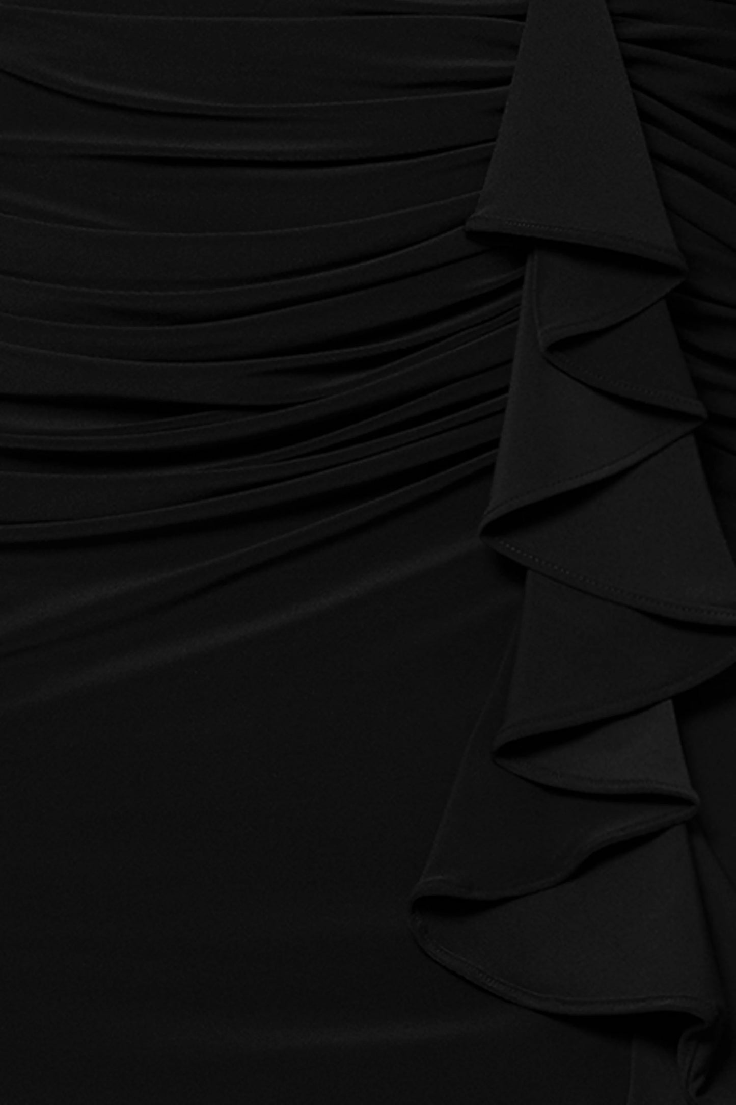 "Bobbi" Ruffled V-Neck Gown