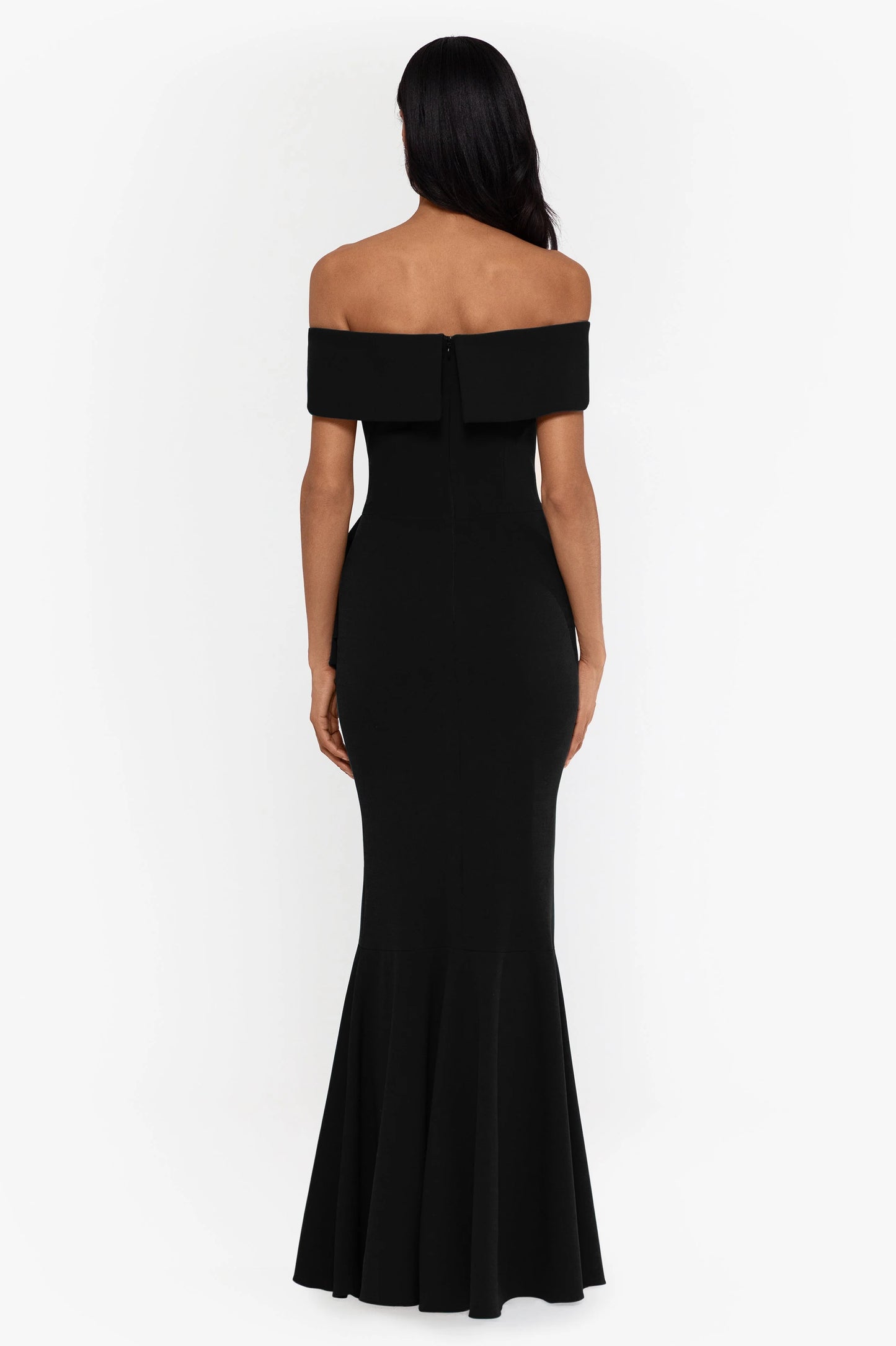 "Carina" Long Off the Shoulder Ruffle Dress