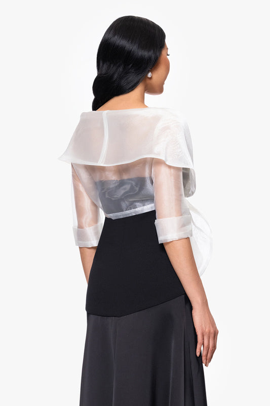"Agnes" Organza 3/4 Sleeve Shawl Wrap