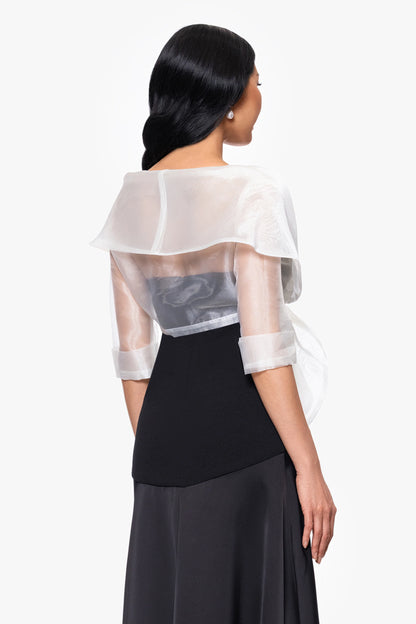 "Agnes" Organza 3/4 Sleeve Shawl Wrap