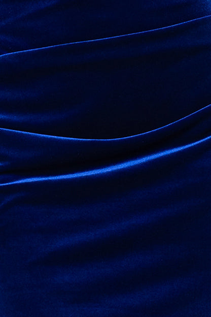 "Leona" Short Velvet Drape Back Dress