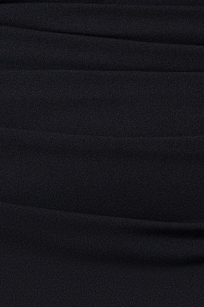 Plus "Jordan" Short Scuba Crepe Drape Back Dress