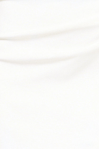 Petite "Candace" Long V- Neck Hi Low Cascade Dress