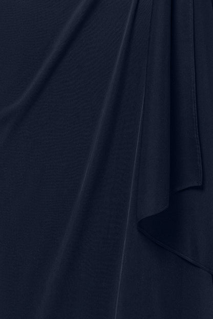 Plus "Kim" Sheer Matte Jersey Lace Cap Sleeve Dress