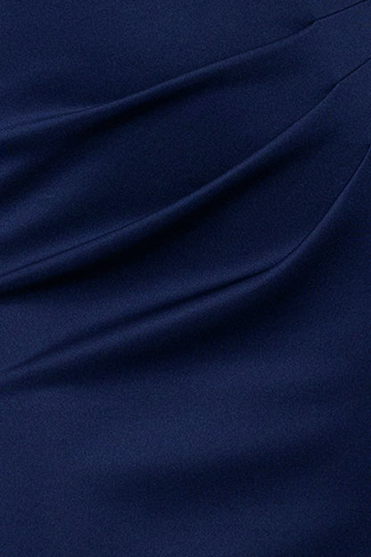 "Sue" Techno Scuba V-Neck Knee Length Dress