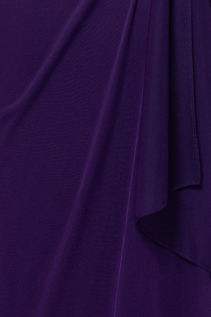 Plus "Kim" Sheer Matte Jersey Lace Cap Sleeve Dress