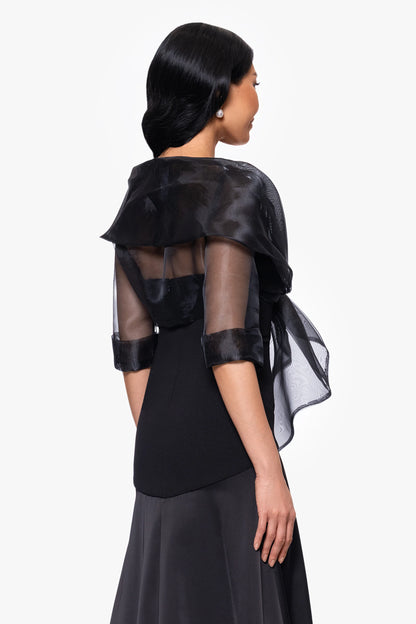 "Agnes" Organza 3/4 Sleeve Shawl Wrap