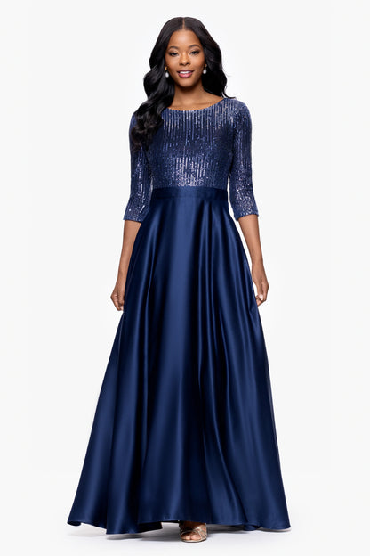 "Quinn" Embellished Sequin Ballgown