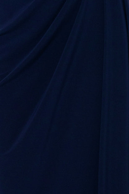 "Patricia" Long Jersey Knit Ruffle Sleeveless Dress