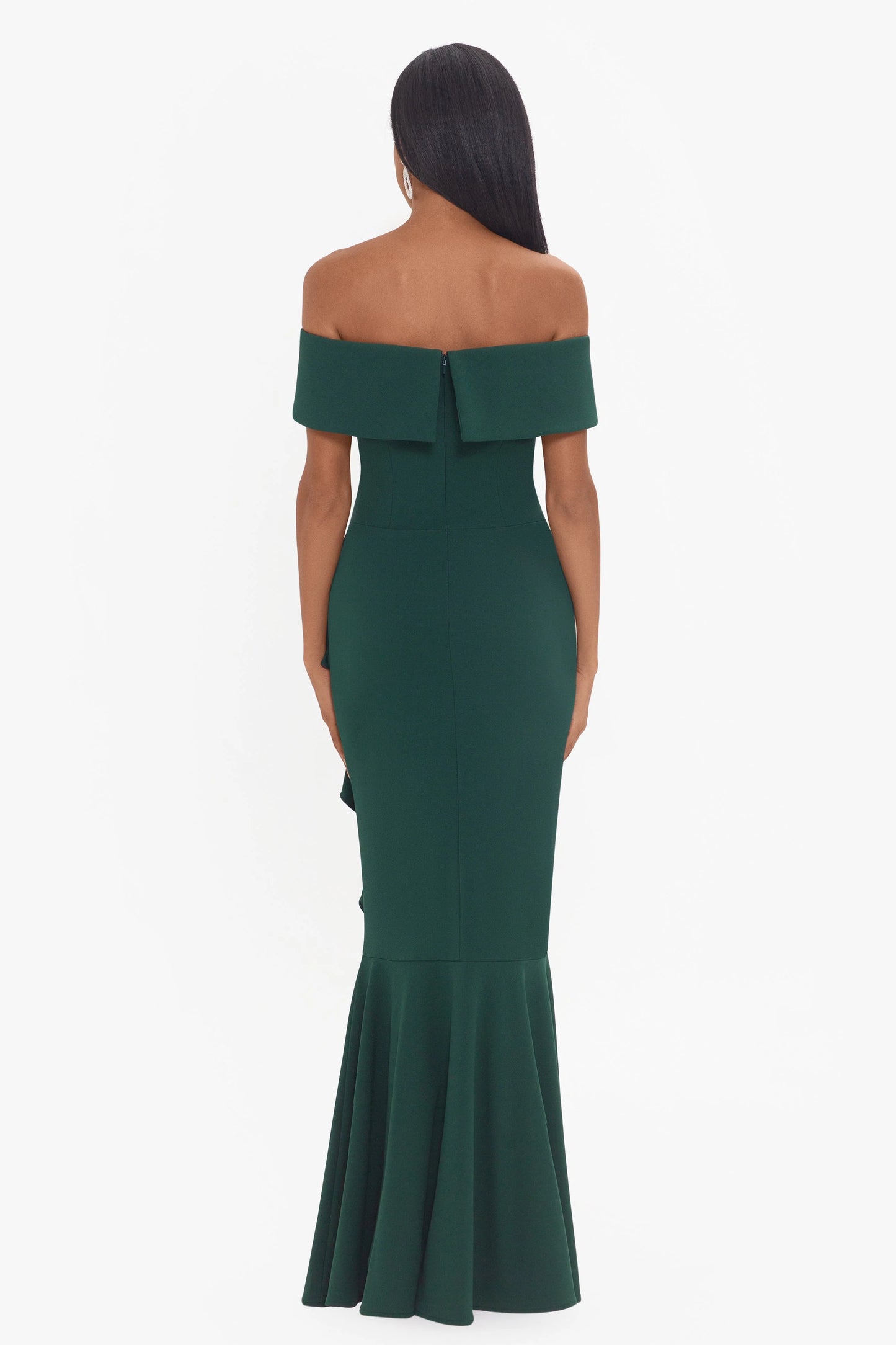 "Carina" Long Off the Shoulder Ruffle Dress
