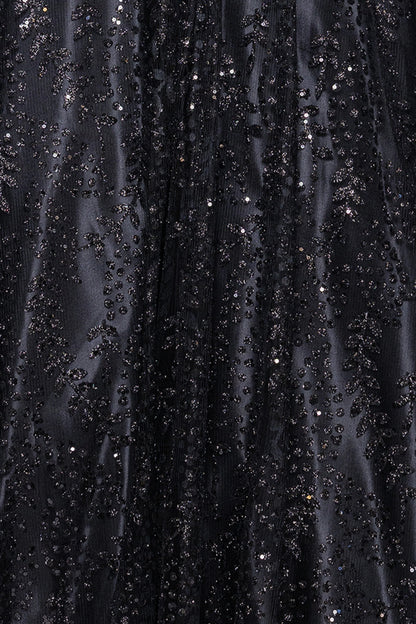 Blondie Nites "Stella" Glitter Pinch Tie Back Ballgown