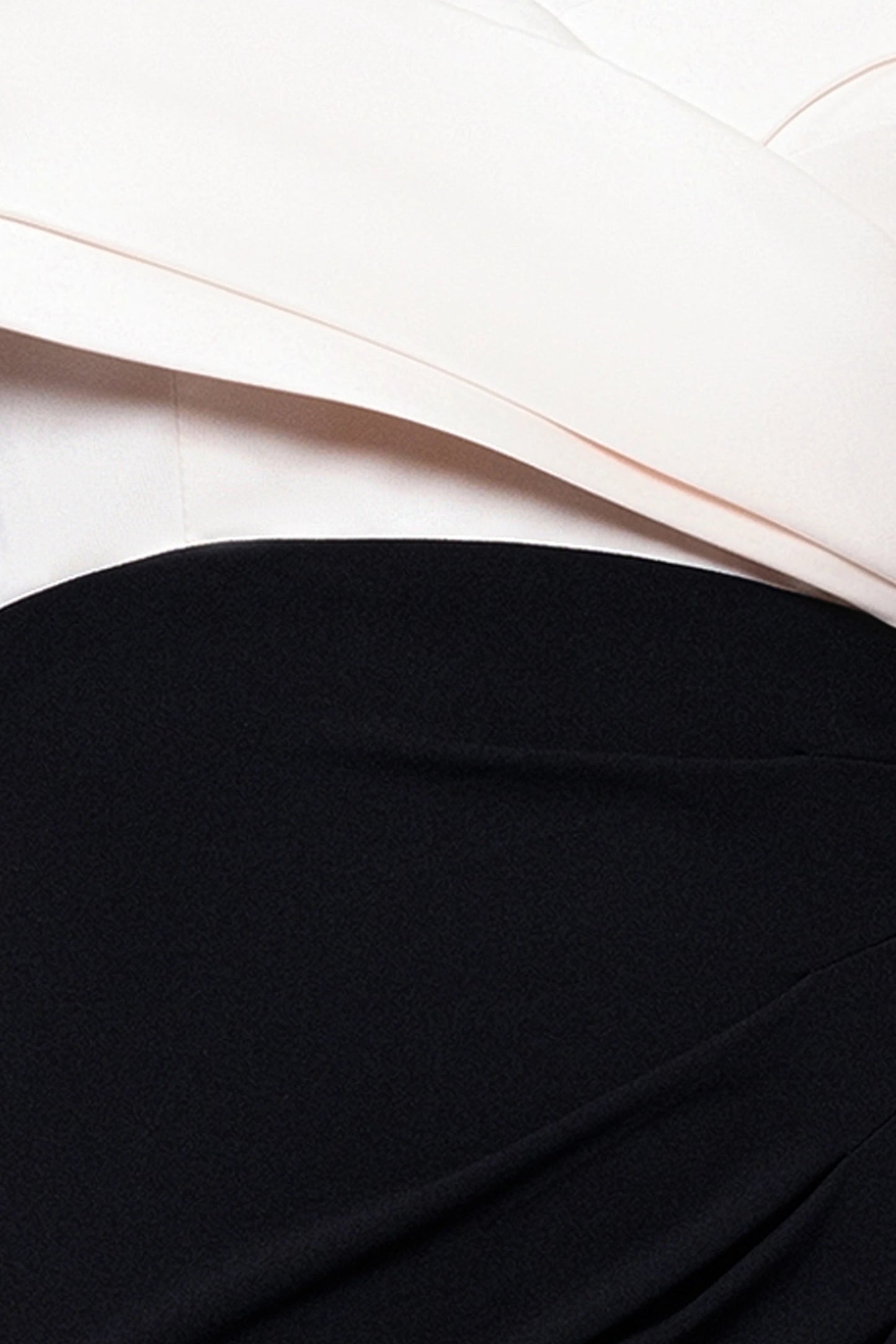"Yasmeen" Long Off The Shoulder Scuba Crepe Gown