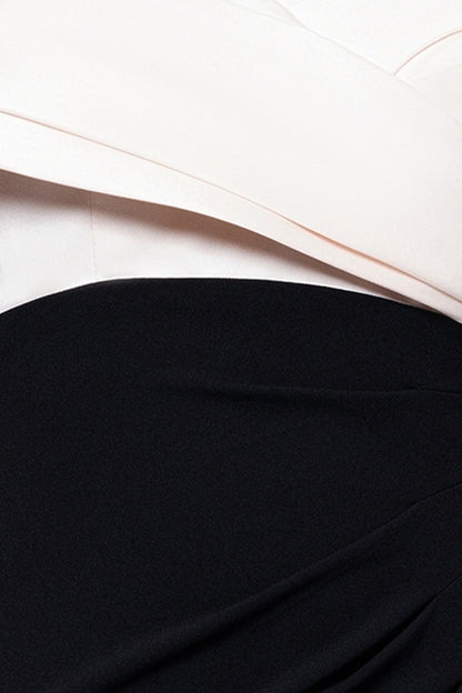 "Yasmeen" Long Off The Shoulder Scuba Crepe Gown