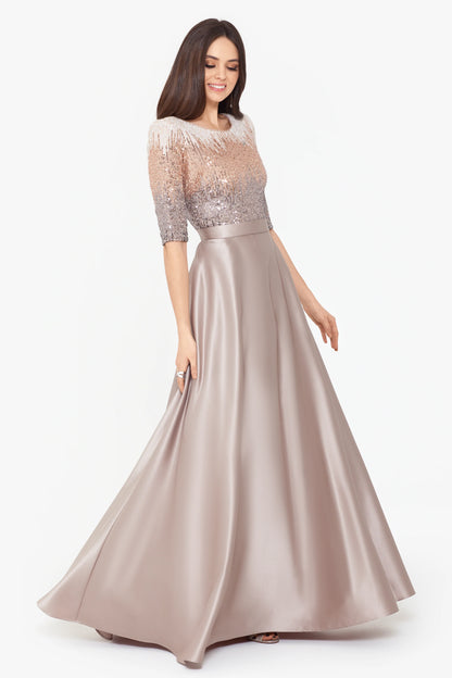 "Quinn" Embellished Sequin Ballgown