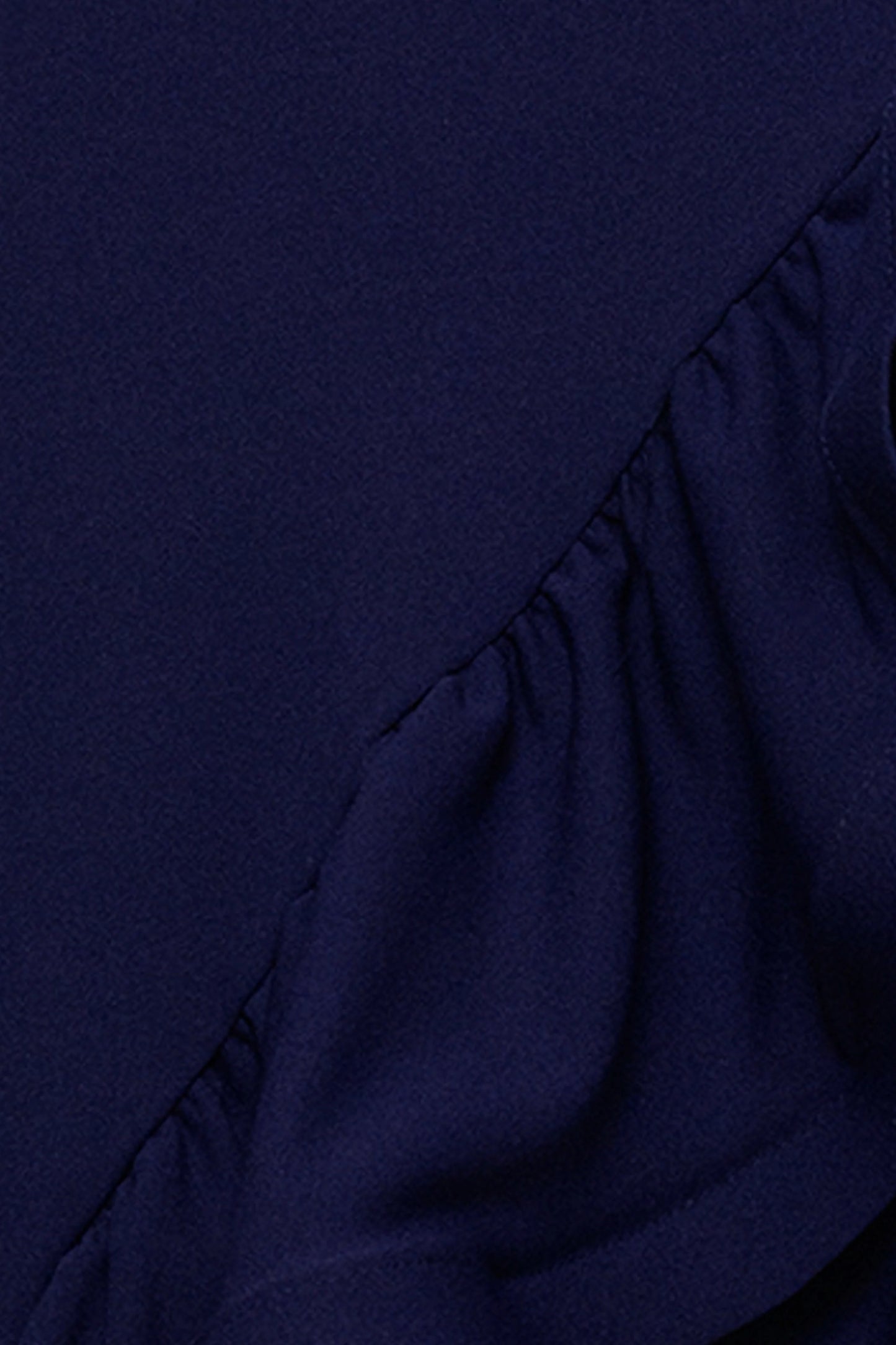 "Arielle" Scuba Crepe Ruffle Slit Gown