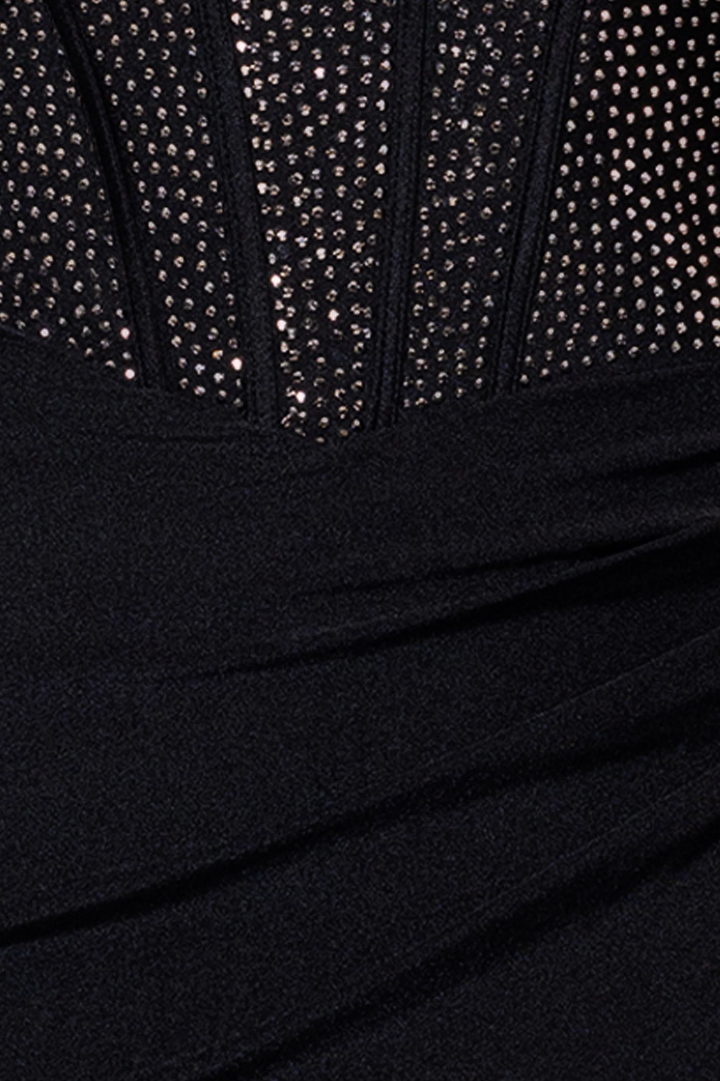"Cara" Satin Stone Corset Floor Length Dress