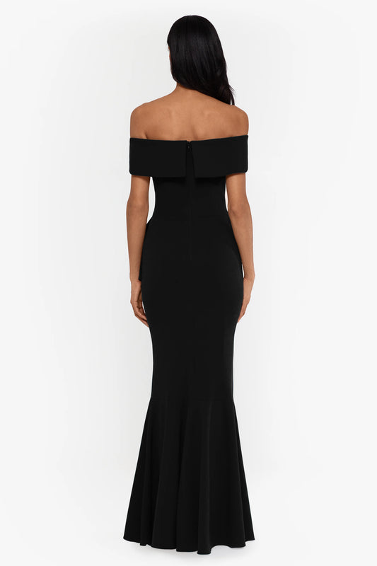 "Carina" Long Off the Shoulder Ruffle Dress